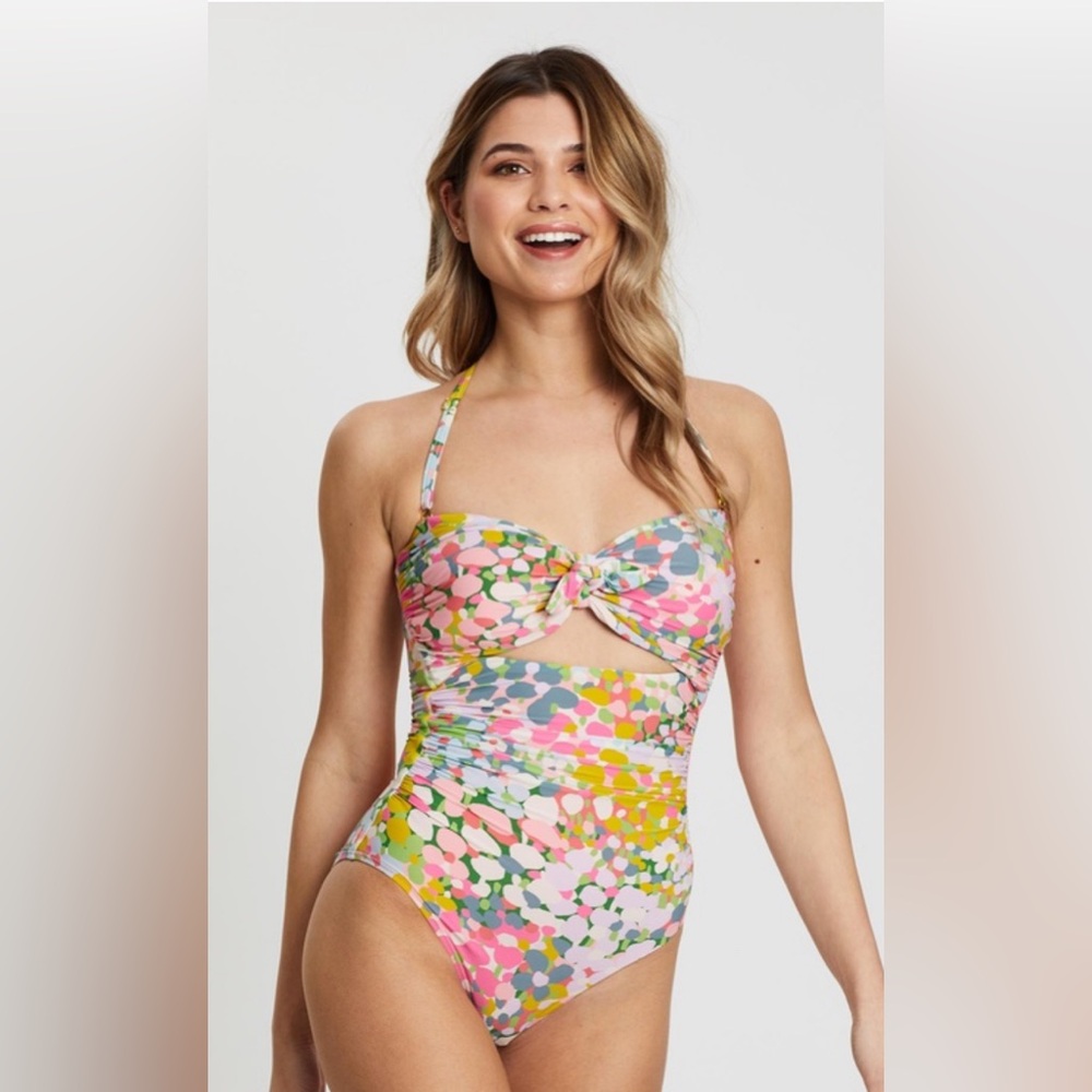 Kate Spade One-piece Bandeau Swimsuit Size M
